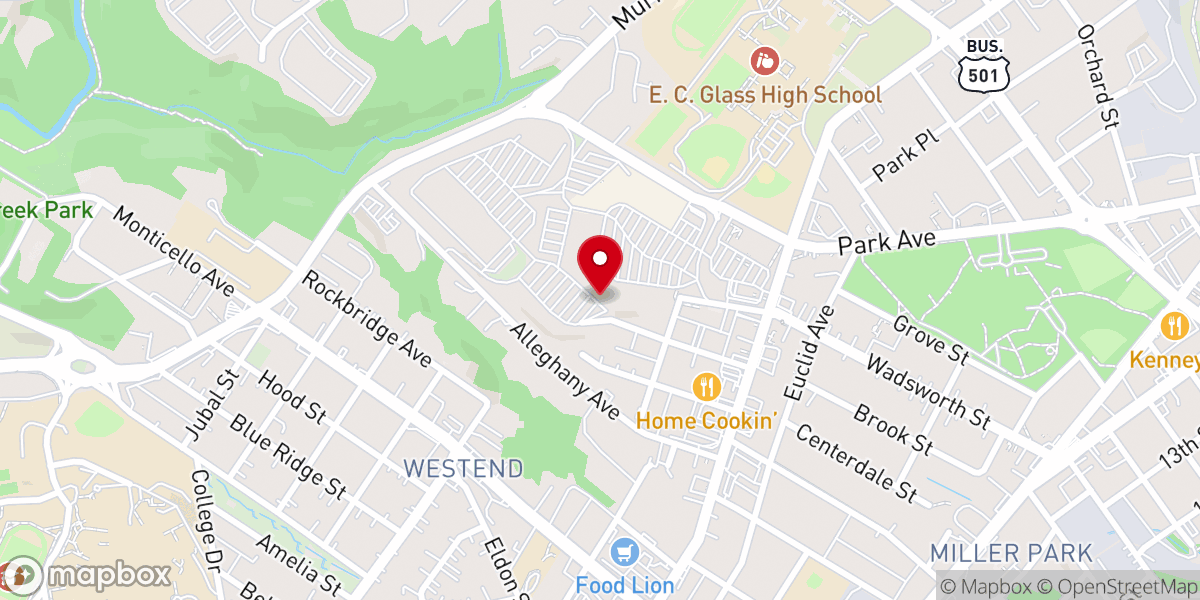 Map showing location of Mosaic Church