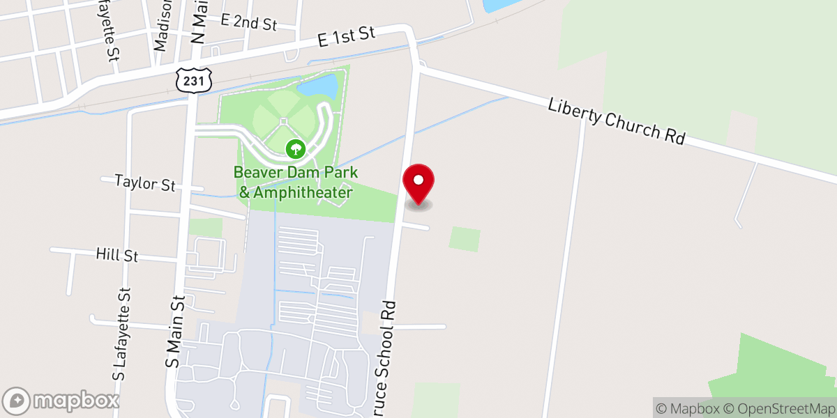 Map showing location of Barnes Chapel United Methodist Church