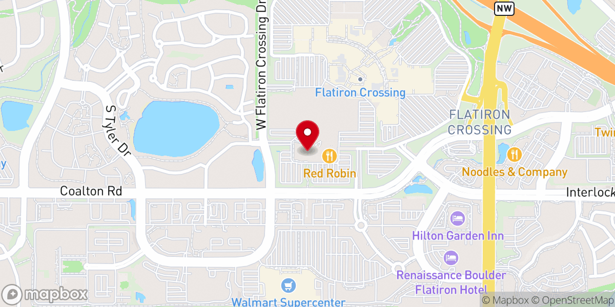 Map showing location of AMC Flatiron Crossing 14