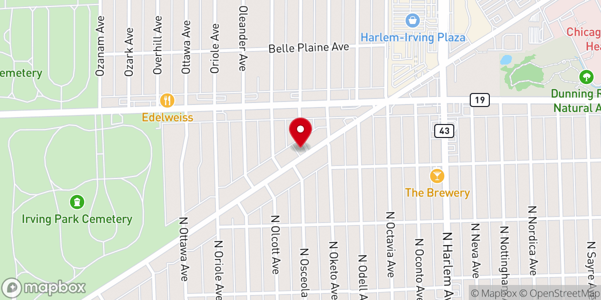 Map showing location of Forest Preserve Bible Church
