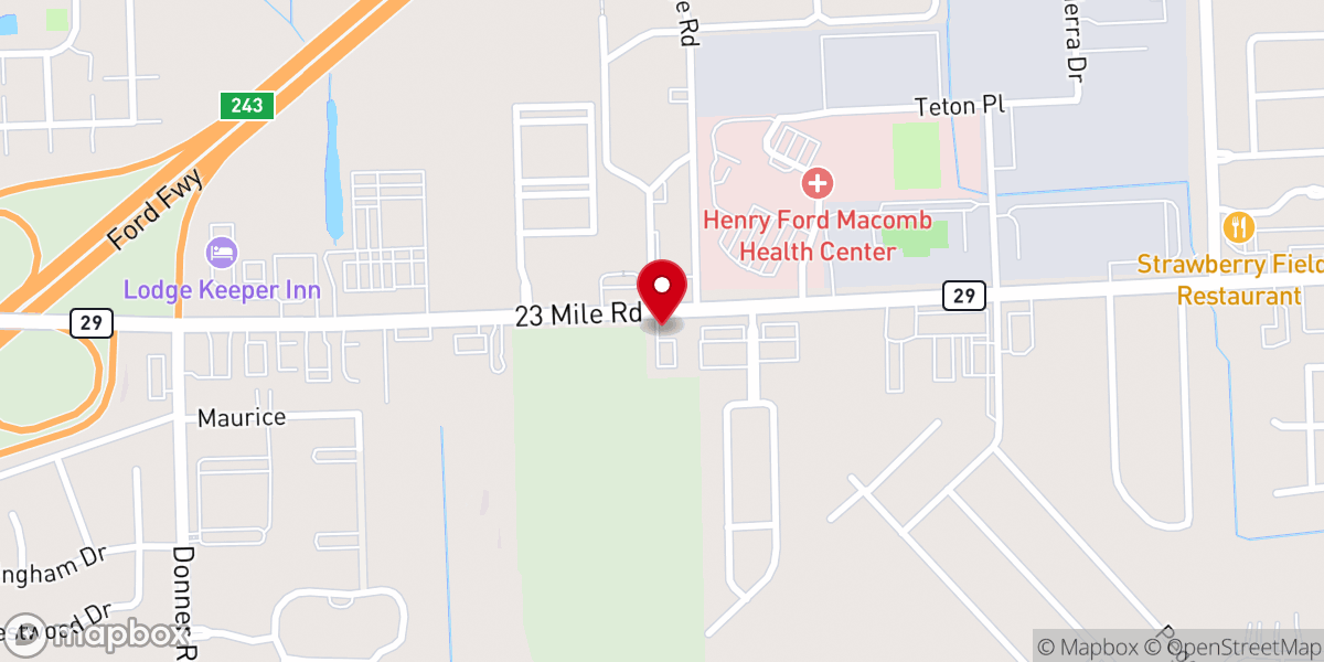 Map showing location of Christ the King Lutheran