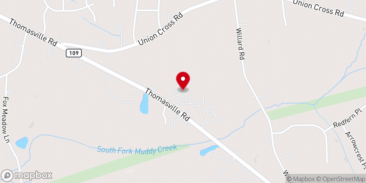Map showing location of Berean Baptist Church