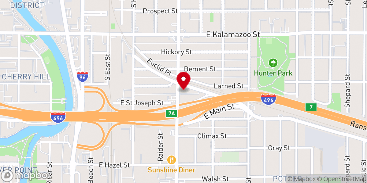 Map showing location of Church Without Walls 24/7