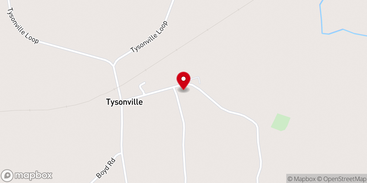 Map showing location of New Hope Church
