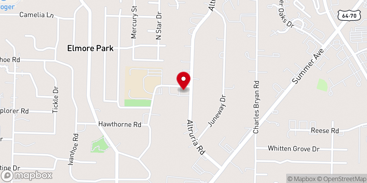 Map showing location of Crossway Church