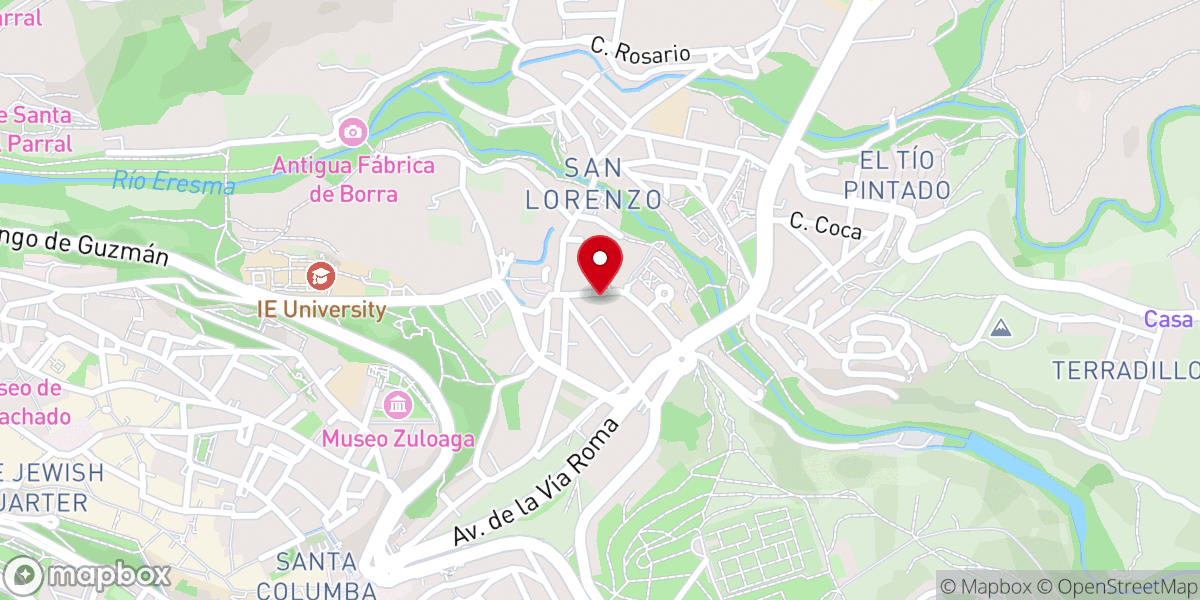 Map showing location of Iglesia Evangélica Abrazo de Dios