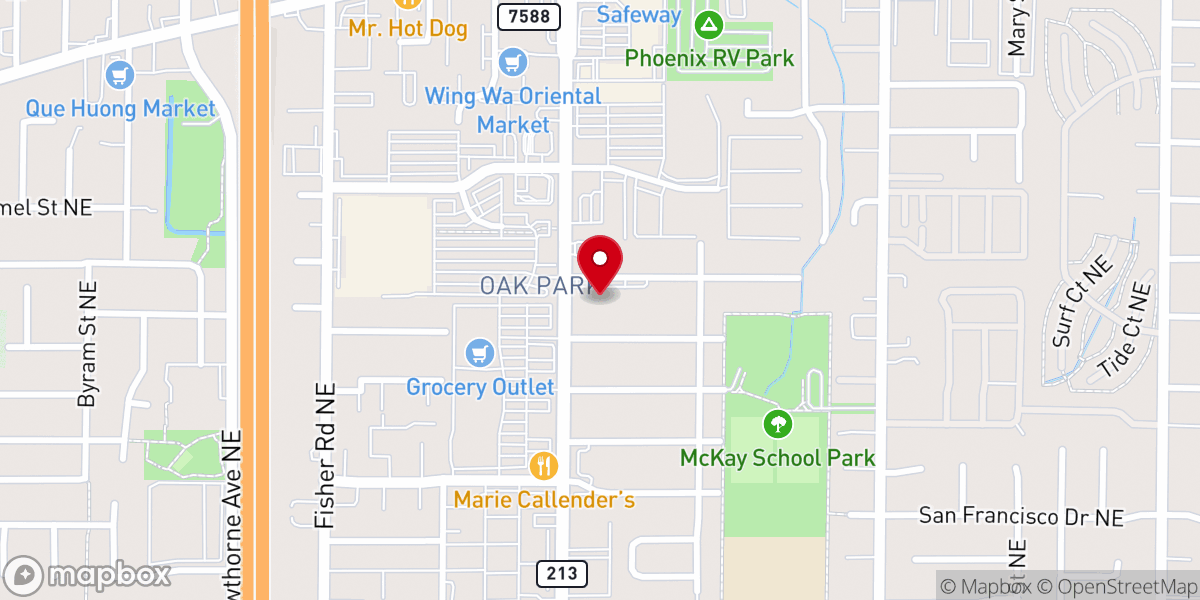 Map showing location of Oak Park Community Church of God