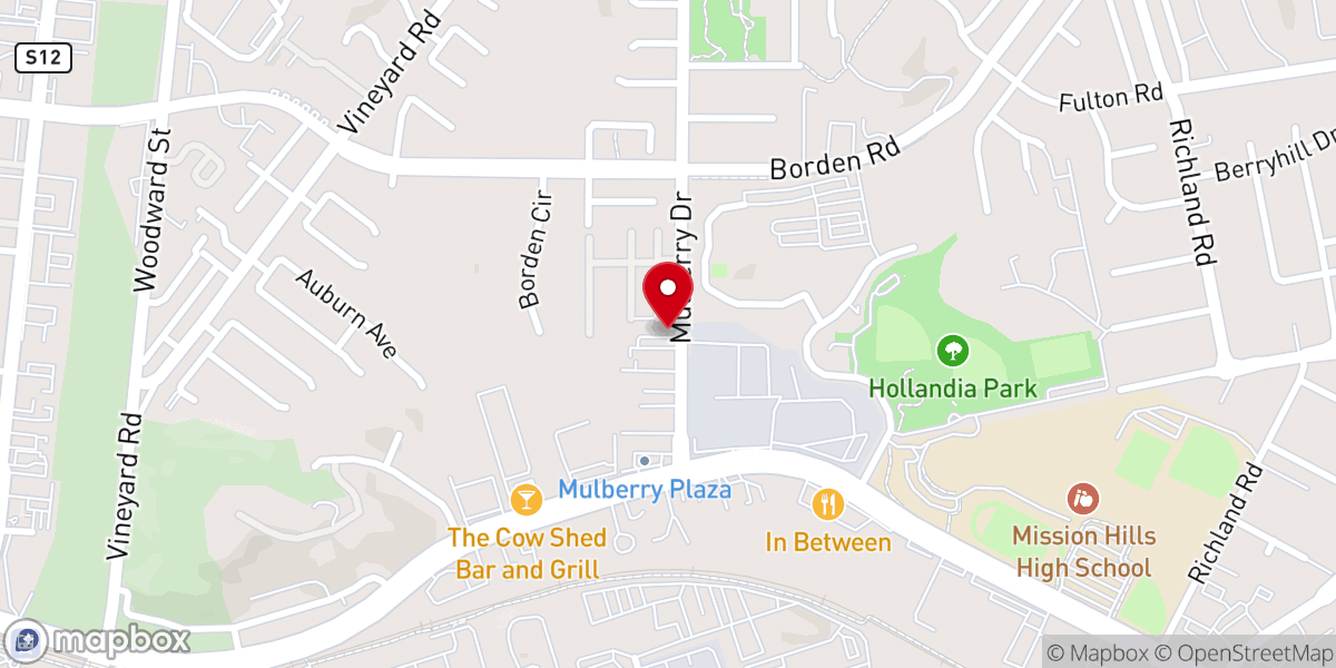 Map showing location of Harvest Orthodox Presbyterian Church