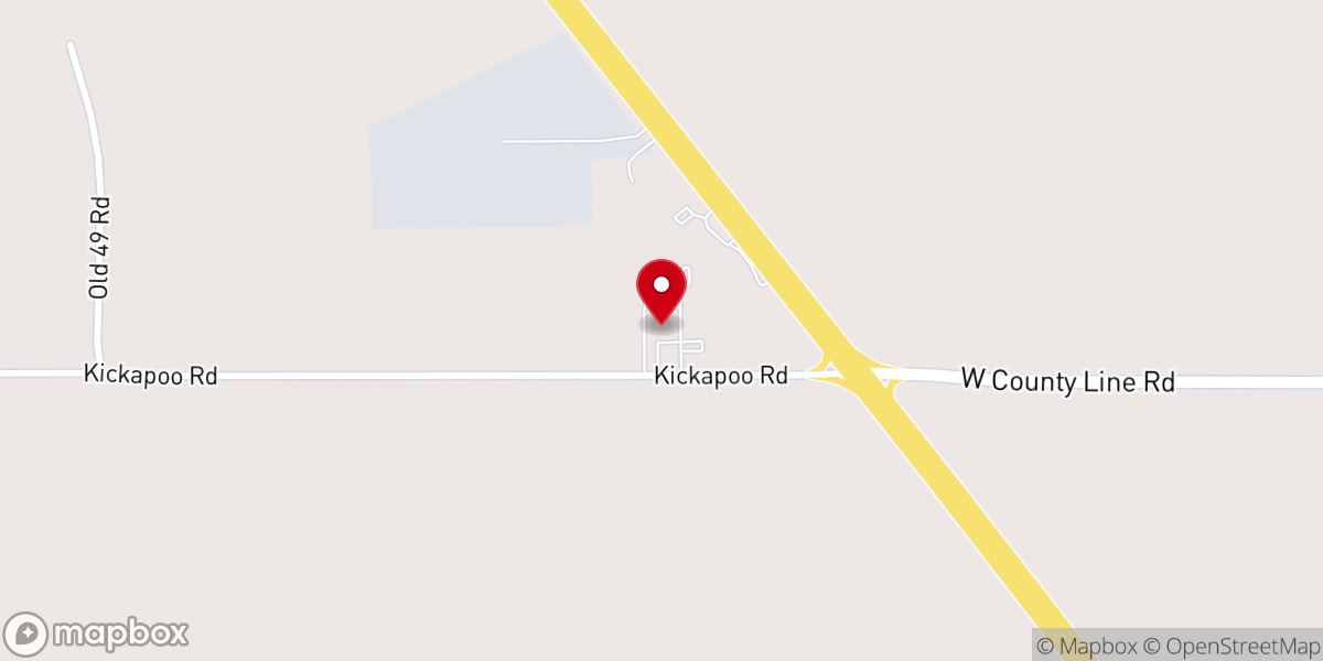 Map showing location of Pocahontas Baptist Church