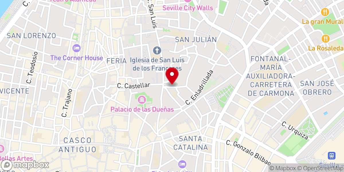Map showing location of Capilla Nuestra Señora de los Dolores