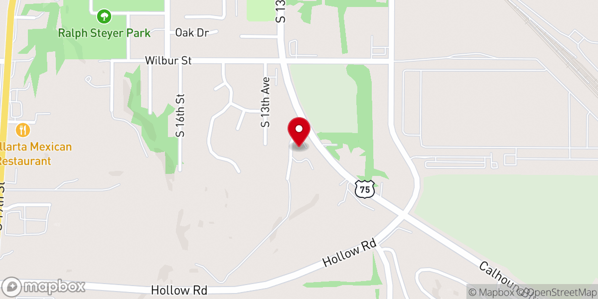 Map showing location of Washington Lodge #21