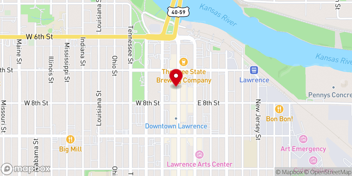 Map showing location of Breakout Lawrence