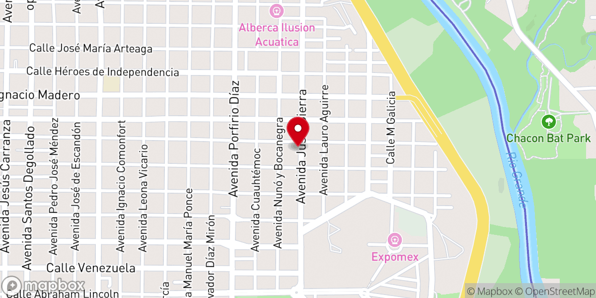 Map showing location of Parroquia Nuestra Señora del Carmen
