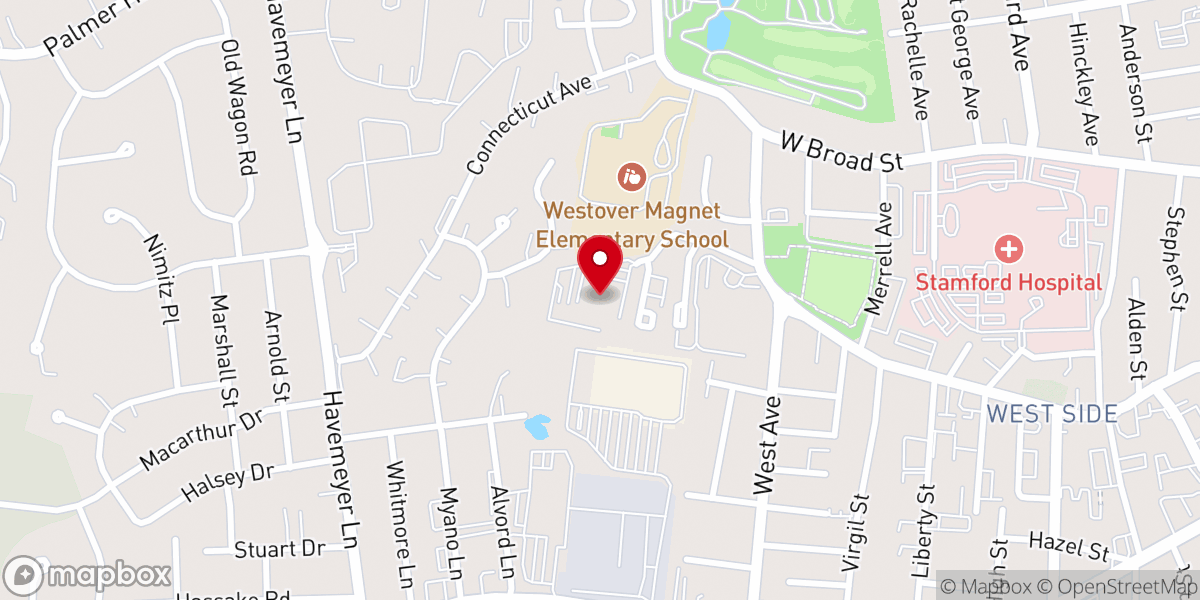 Map showing location of Fraternidad Cristiana Stamford