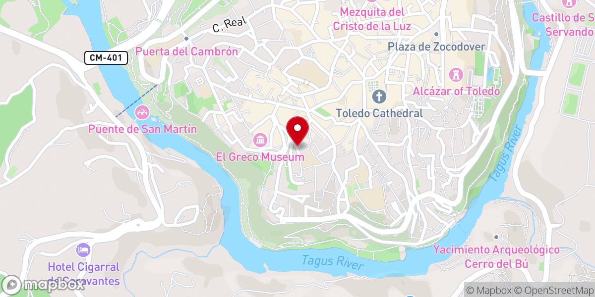 Map showing location of Tower of San Cristóbal