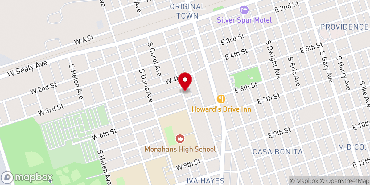 Map showing location of First Christian Church