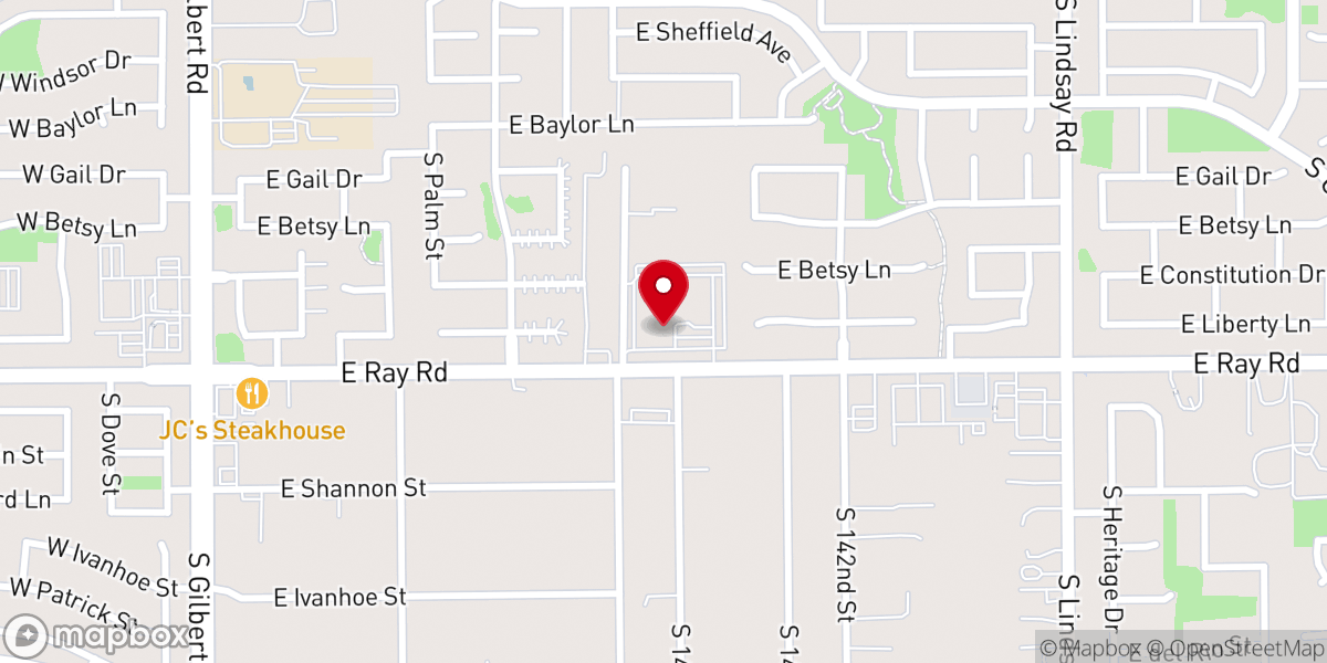 Map showing location of Sun Valley Community Church - Gilbert
