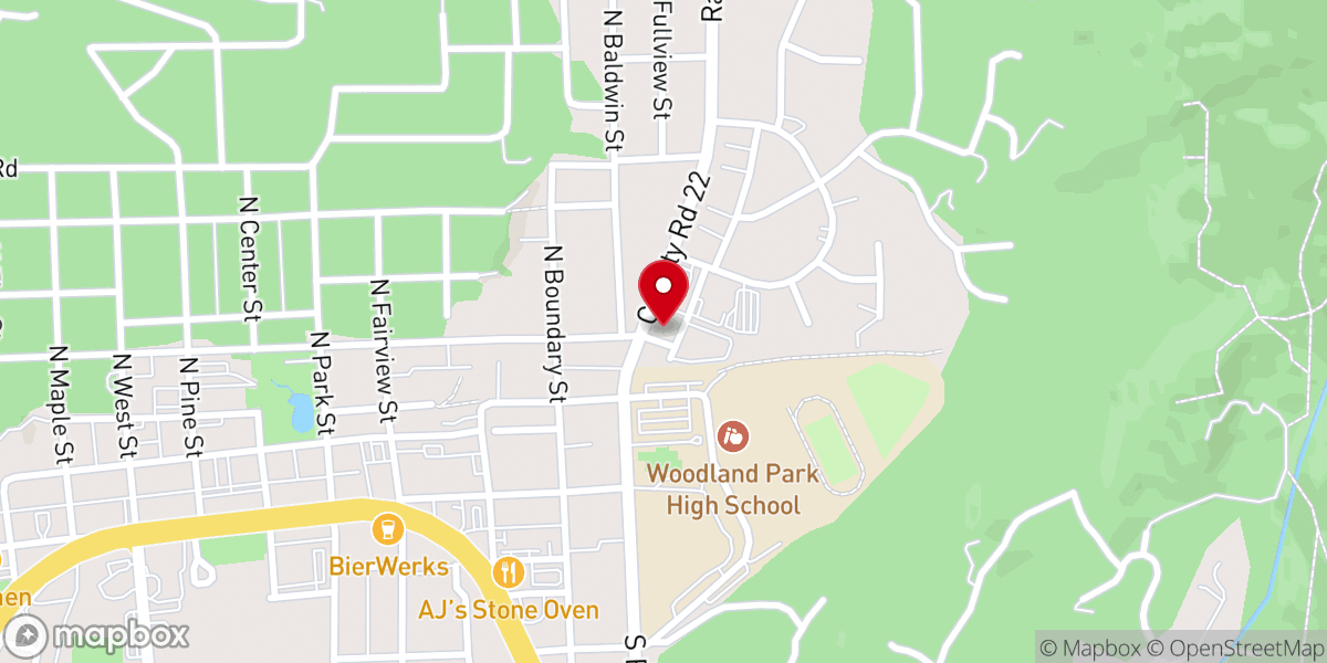 Map showing location of Judd's Glass & Mirror
