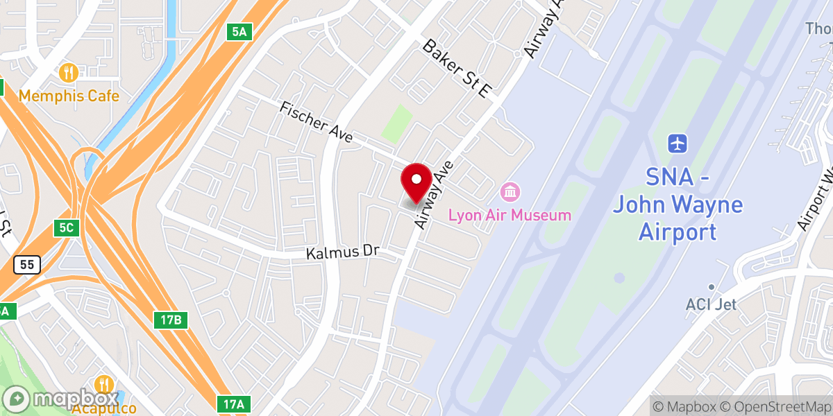 Map showing location of Rockharbor Church