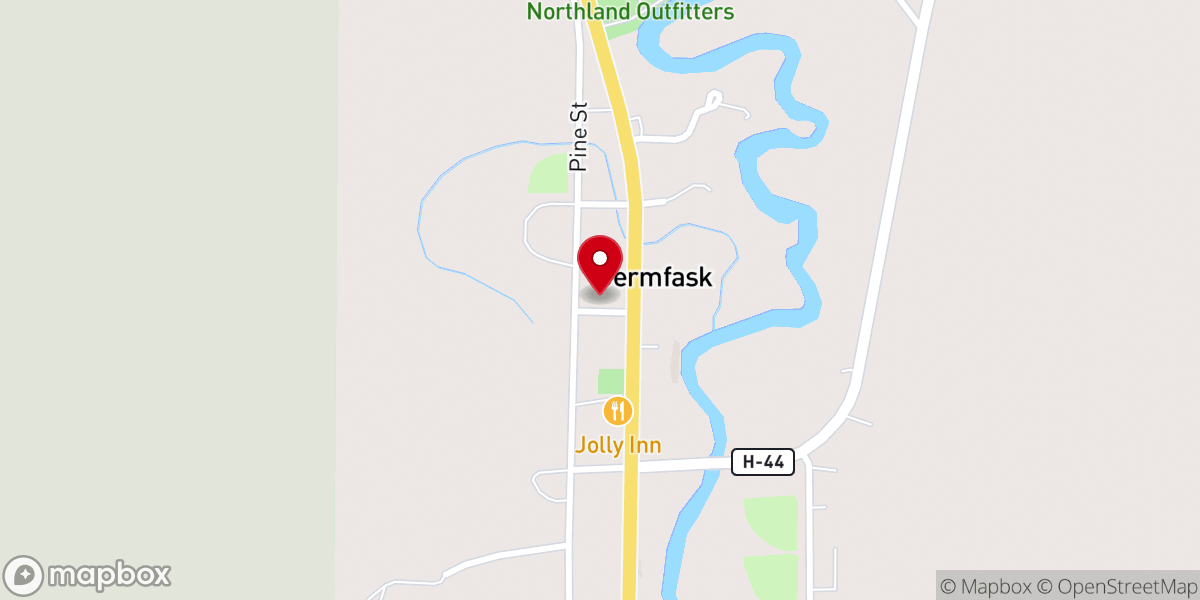 Map showing location of Germfask Methodist Church