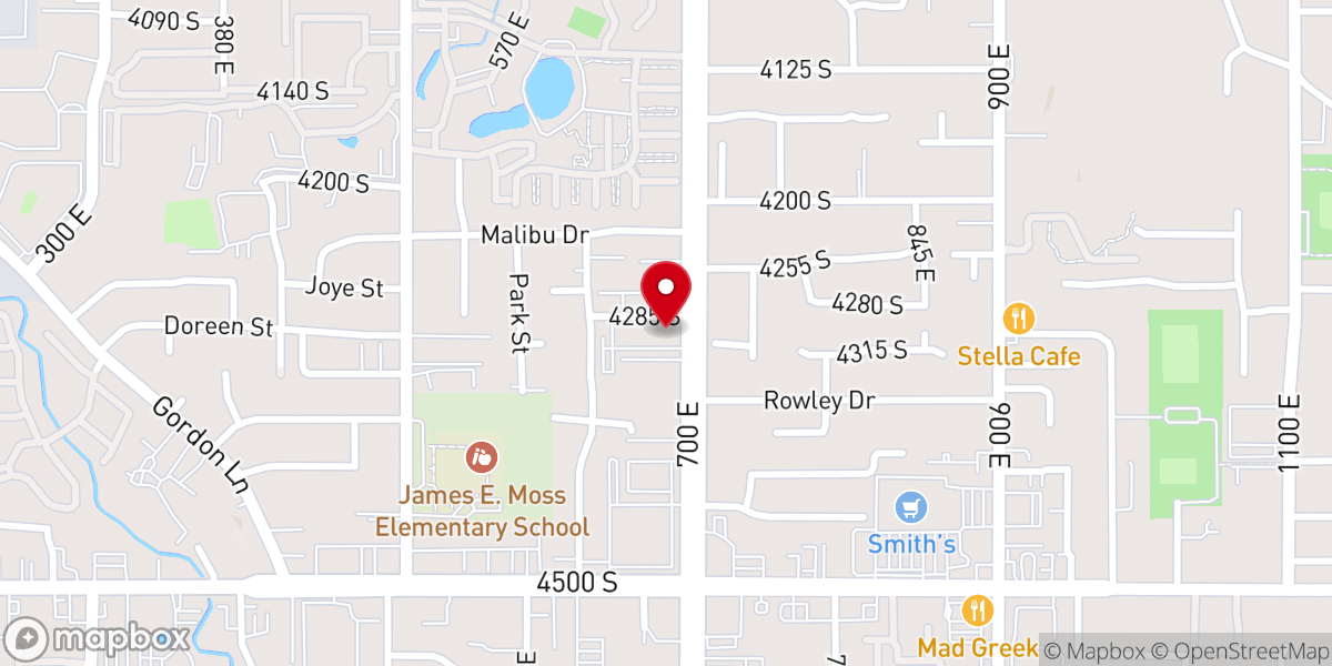 Map showing location of Salt Lake Christian Center