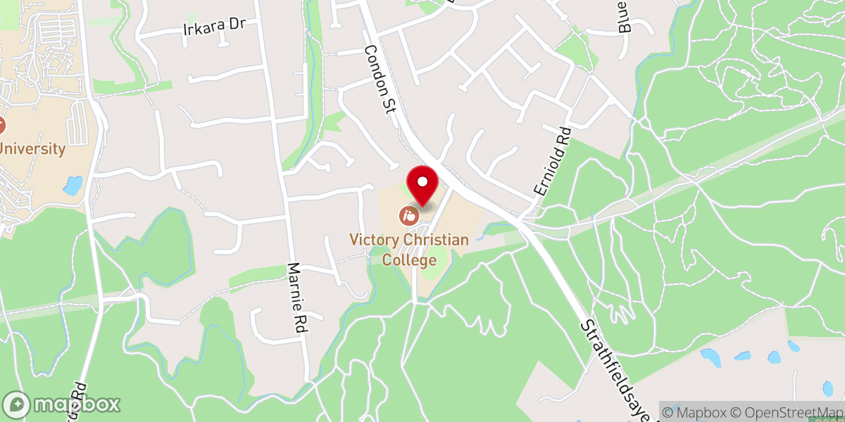 Map showing location of Victory Church Bendigo