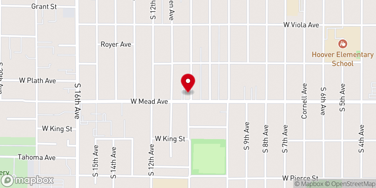 Map showing location of Bethel Church of the Nazarene