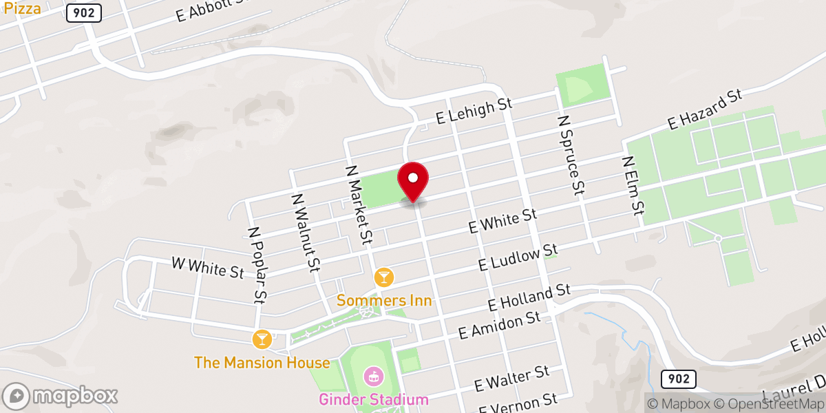 Map showing location of Summit Hill Heritage Center - Food Distribution Center