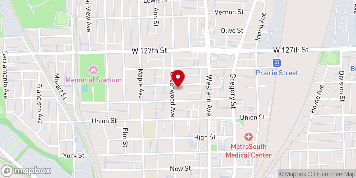 Map showing location of St Joseph's & St Aidan's Church