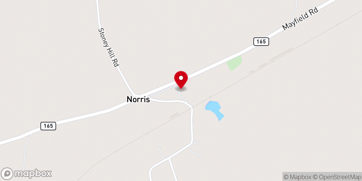 Map showing location of Mt Moriah Baptist Church