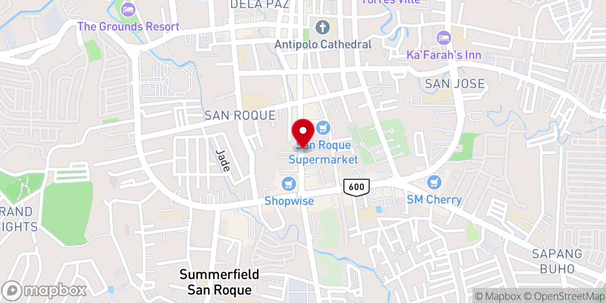Map showing location of Hills of Zion City Church Antipolo