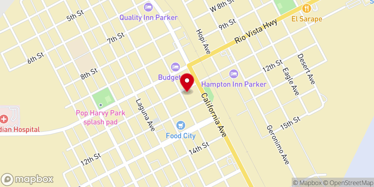 Map showing location of Sacred Heart Catholic Church