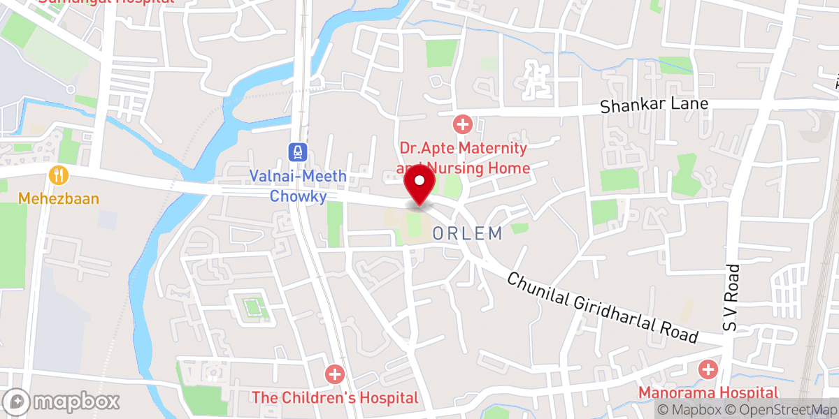 Map showing location of Our Lady of Lourdes Church, Orlem