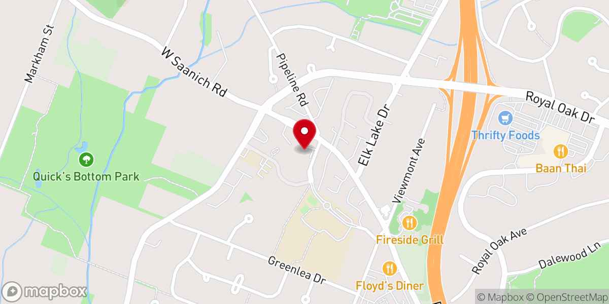 Map showing location of Saanich Community Church Mennonite Brethren