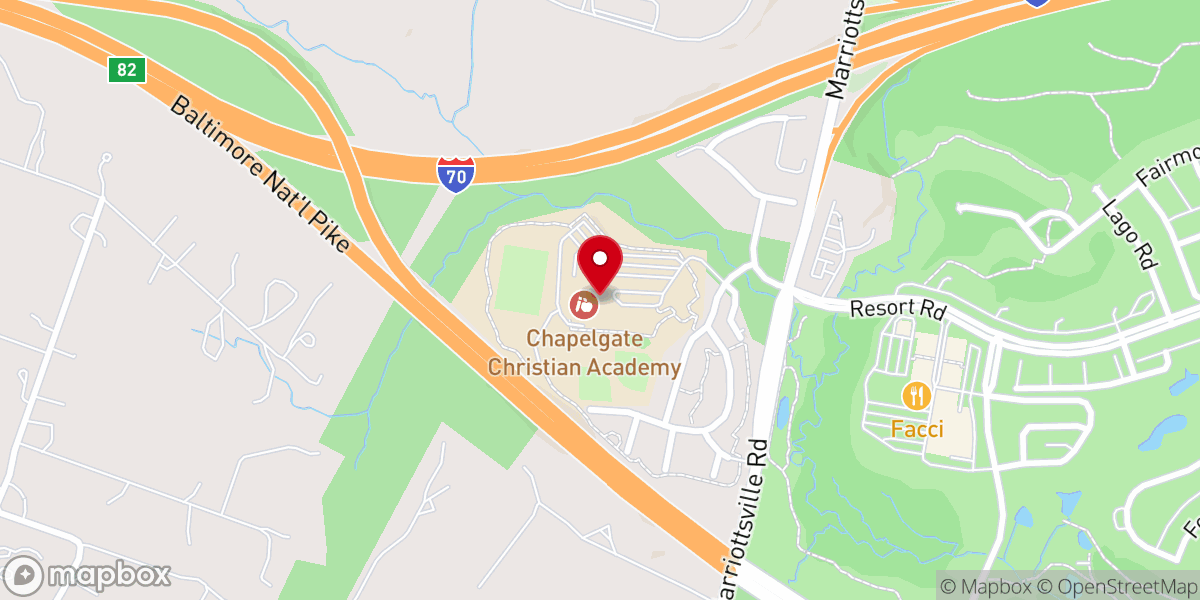 Map showing location of Metro Baltimore Seminary