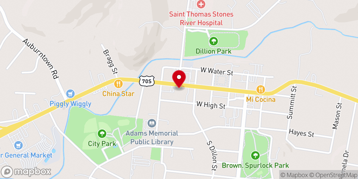 Map showing location of FBC Woodbury