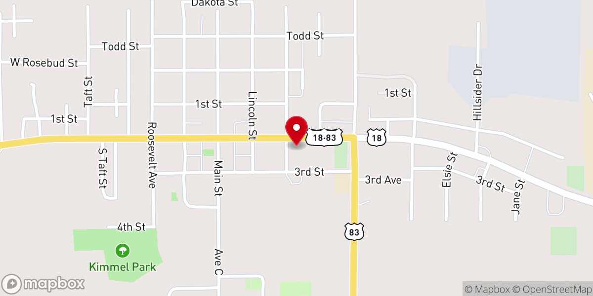 Map showing location of Zion Evangelical Church