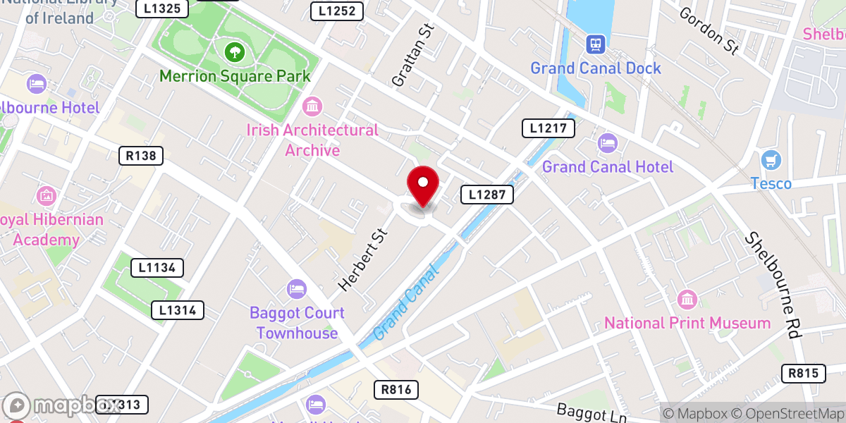 Map showing location of Pepper Canister Church