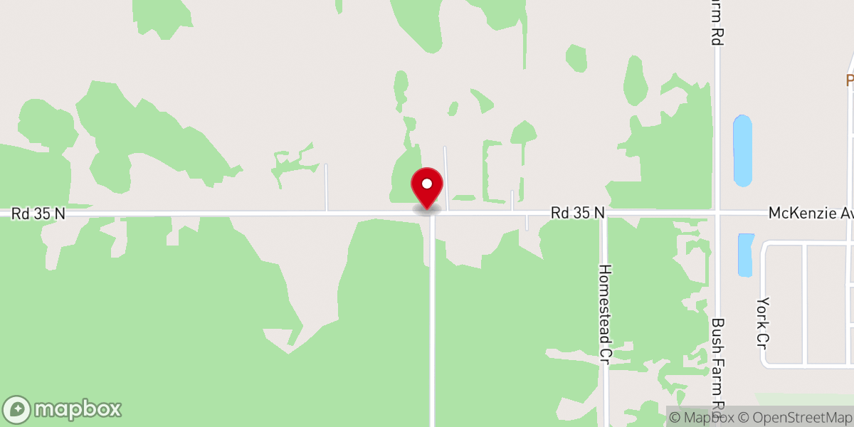 Map showing location of Peace River Gospel Church