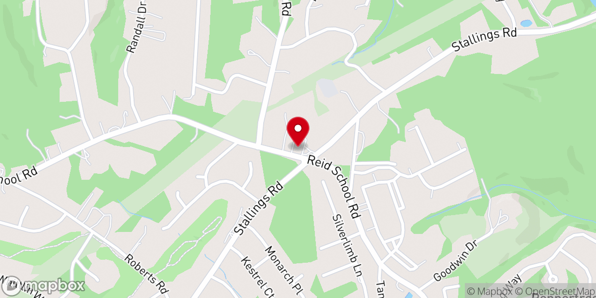 Map showing location of Pebble Creek Baptist Church