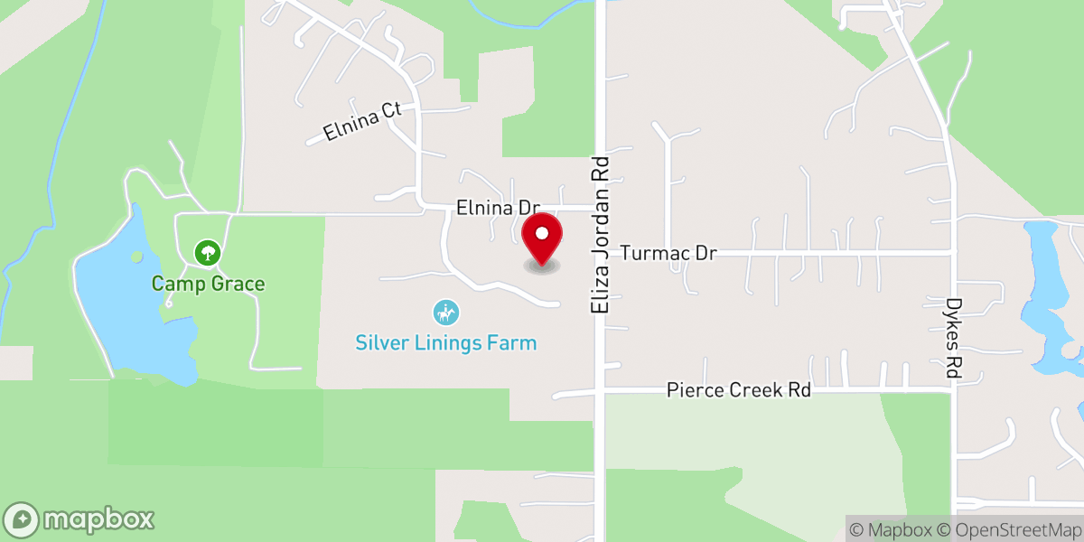 Map showing location of New Jerusalem Missionary Baptist Church