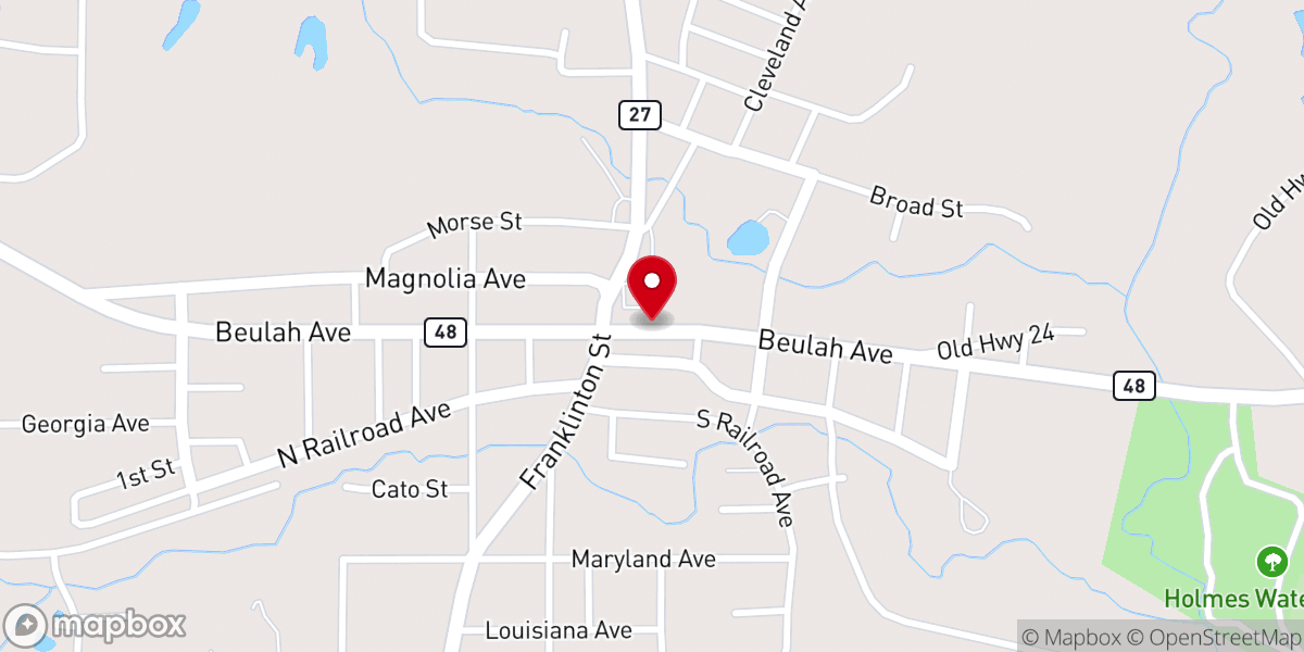 Map showing location of The Tylertown Times