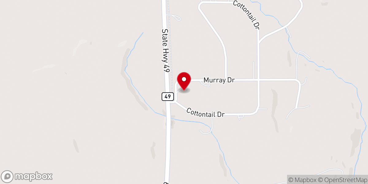 Map showing location of Cornerstone Baptist Church