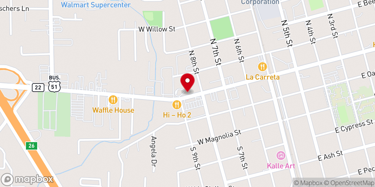 Map showing location of Saint Vincent De Paul