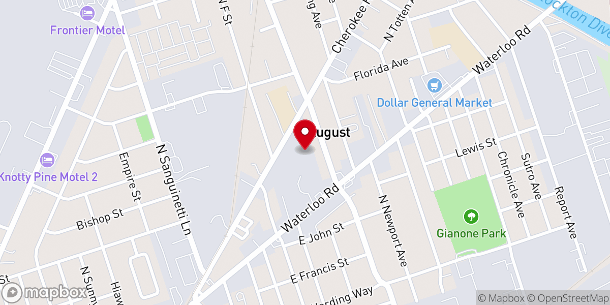 Map showing location of Connect City Church Stockton