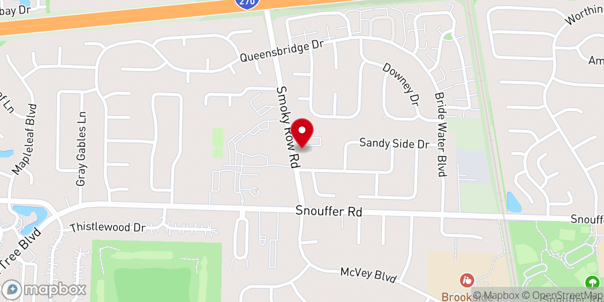 Map showing location of Smoky Row Brethren Church