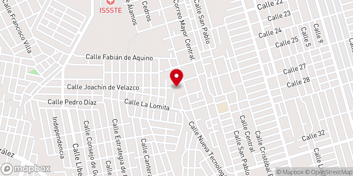 Map showing location of Templo La Vid Verdadera