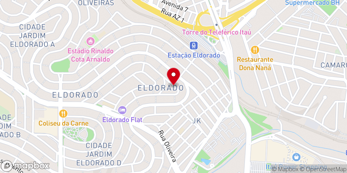 Map showing location of Igreja Batista Hebrom