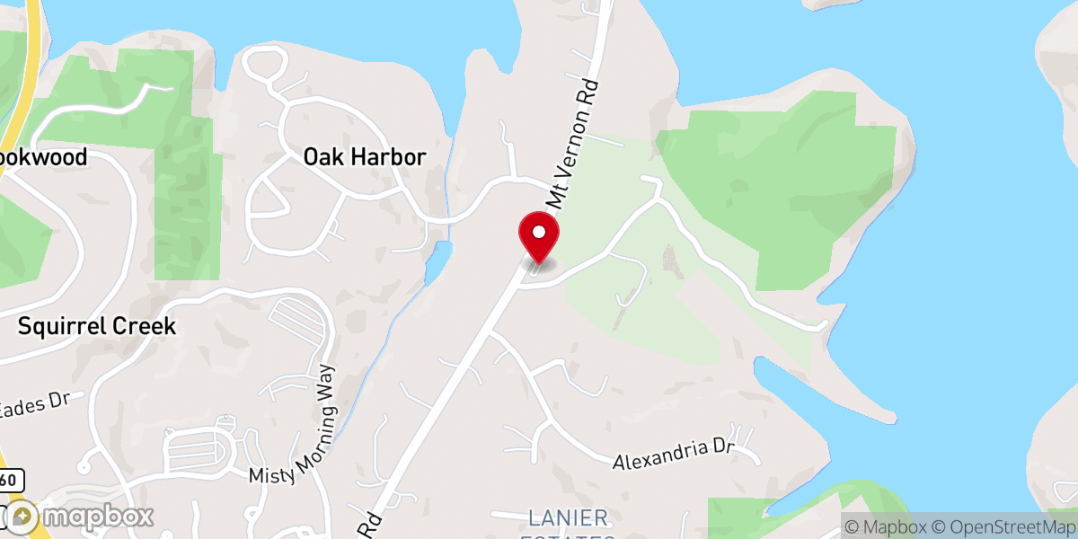 Map showing location of Gospel Assembly Church