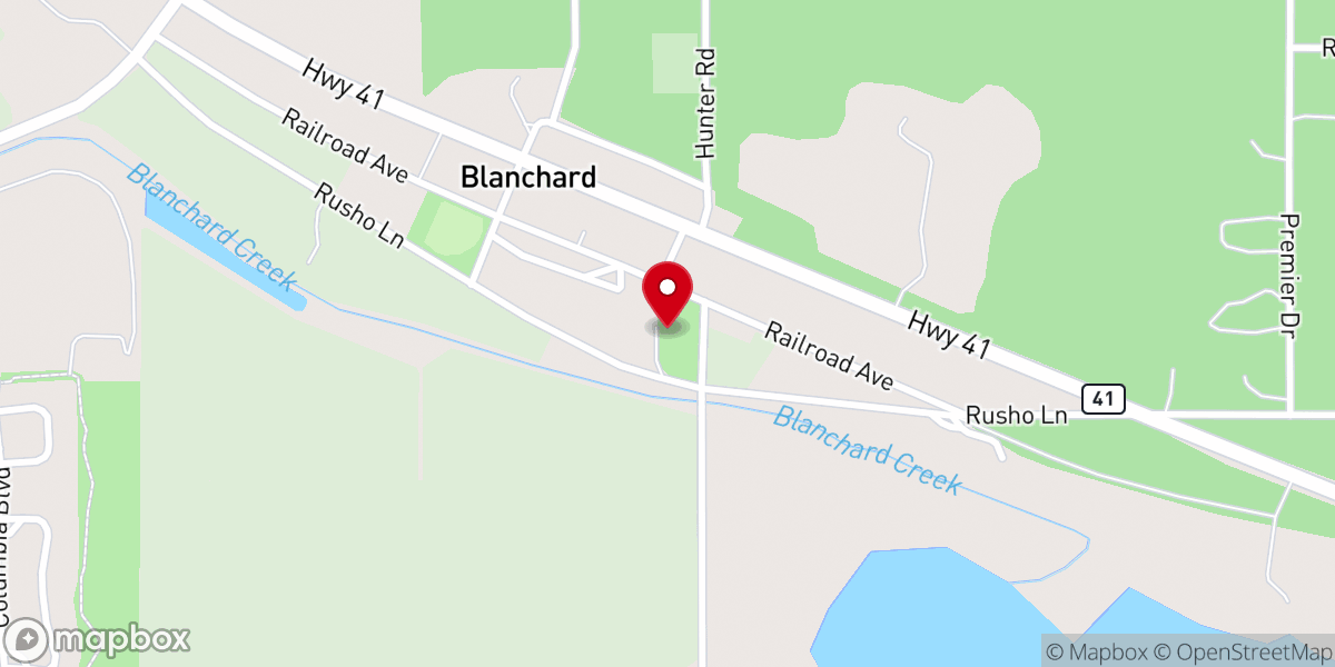 Map showing location of BLANCHARD GRANGE HALL